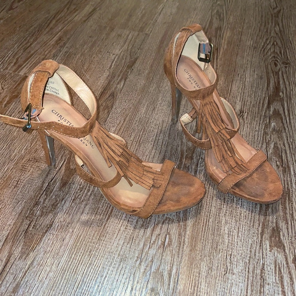 70s fringe suede brown numbers